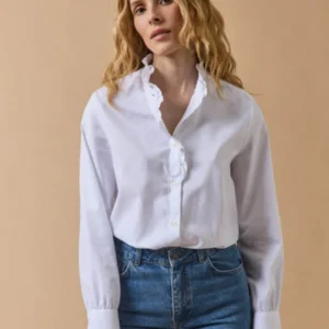 Damen-Hemdbluse Émilie aus Bio-Baumwolle-Oxford-Stoff