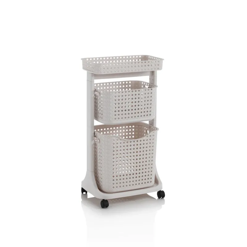 Carrello lavanderia 2 cesti HUY-B