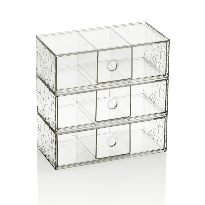 Set 3 contenitori con cassetto estraibile TAKRA