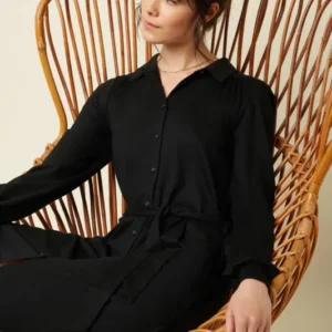 Carina Tunic Dress Viscose Classic - Black