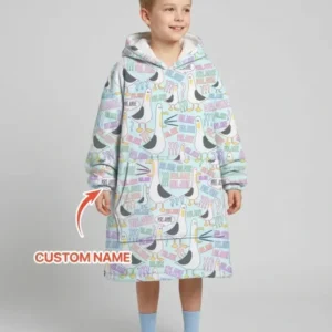 Teacher Teacher Teacher Funny Seagull Bamboo Blanket Hoodie