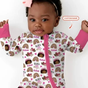 Custom Name Black Girl Magic Bamboo Convertible Zippy