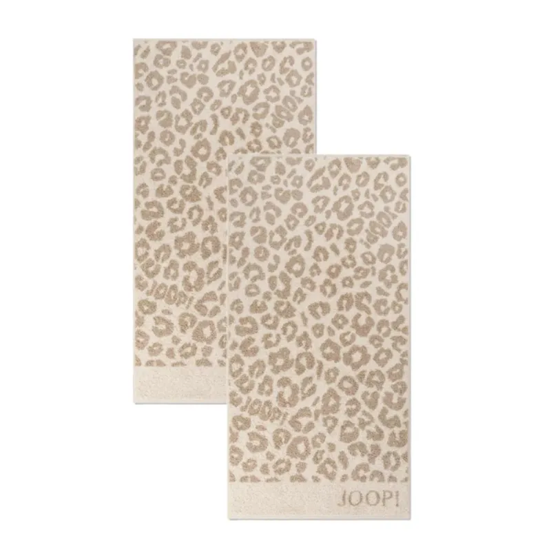 2er Handtuch-Set 50 x 100 cm Leo Allover Creme
