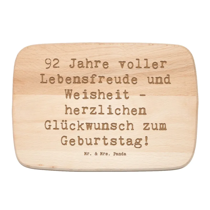 Frühstücksbrett Spruch 92. Geburtstag|p:1740313|h:b08003b86bbe09c53de1288be7f3918f
