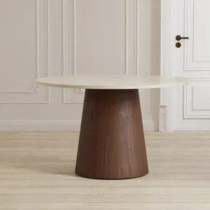 Esstisch Darian - in Beige & Mokka mit MDF-Gestell
