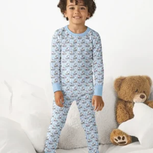 Ice Skating Bamboo Two Piece Long Sleeve Pajama Set