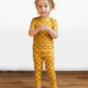 Eat Sleep Hockey Bamboo Two Piece Short Sleeve Pajama Set