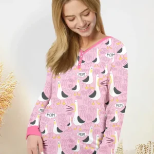 Funny Seagull MOM Bamboo Women Pajama Set