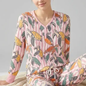 Turtle Bay Family Matching Bamboo Women Pajama Set