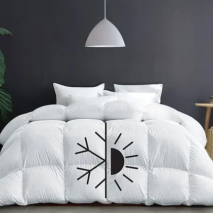 SmartCare Dual Warmth Duvet 500TC White Goose Down 600 Loft By Highland Feather