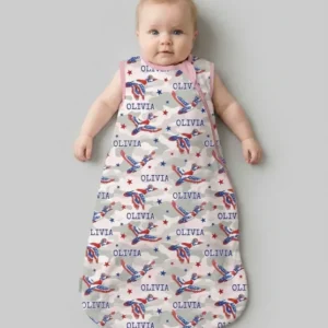Custom Name America Mallard Duck Family Matching Bamboo Sleep Bag