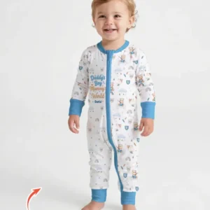 Custom Name Daddy' Boy Mommy' World Bamboo Convertible Zippy