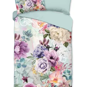 Descanso Satin Bettdecke "Anamin" - Multi - Dubbele instopflap