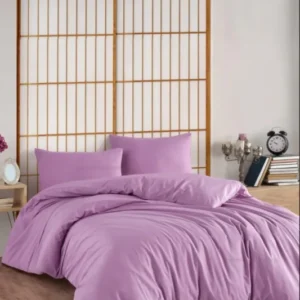 HELDENA Bettwäsche-Set Lila – 100% Baumwolle, ohne Spannbettlaken