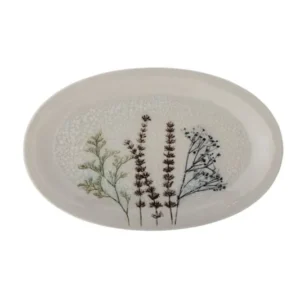 Servierplatte Avelis - aus Steingut gefertigt - Blumenmotiv
