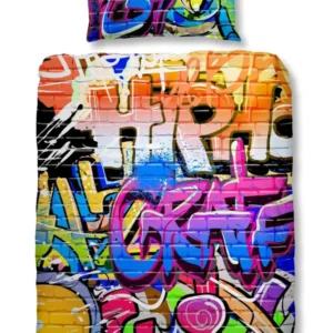 Kinderbettwäsche Graffiti Bettwäsche-Set