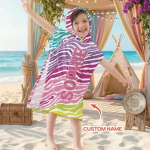 Pretty Pattern Bamboo Swim Poncho