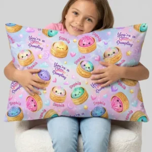 Custom Name You're A Glitter Dumpling Bamboo Pillow Case