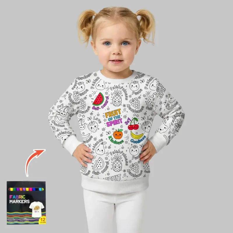 All Colorable Fruit of the Spirit Bamboo Crewneck Sweatshirt