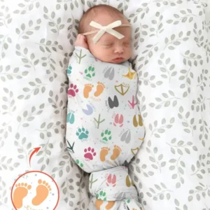 Cute Farm Animal Tracks Custom Name swaddle blanket