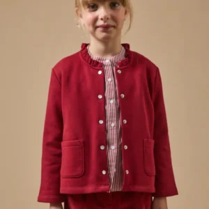 Mädchen-Cardigan aus Molton – Bio-Baumwolle