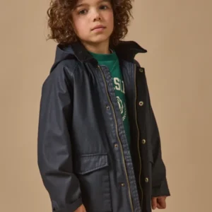Jungen-Jacke aus beschichteter Baumwolle