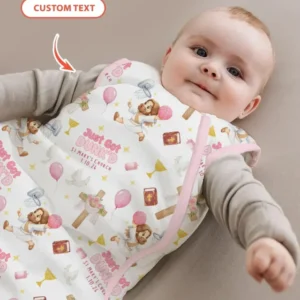 Custom Name Baptism Just Got Dunk'd Bamboo Sleep Bag