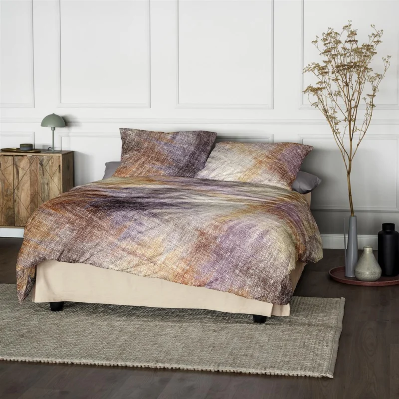 Bettwäsche Flausch Cotton Zobel Natur mit Streifenmuster 135 x 200 cm
