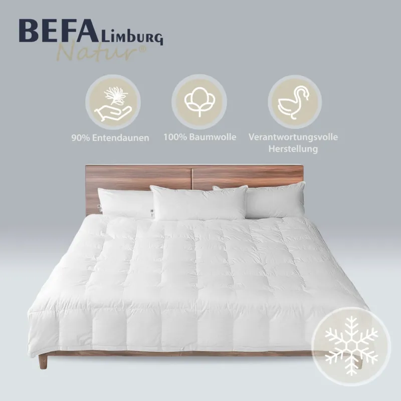 Daunendecke – 90% Daune, Winterdecke (2 Stück Set) | BEFA Limburg