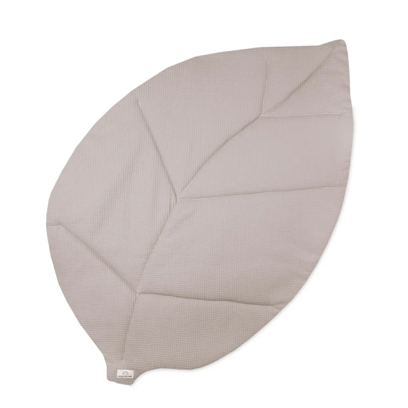 Krabbeldecke Blatt, Waffelpiqué Nougat