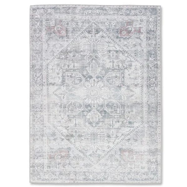Aura Washable Spill Proof Grey Area Rug AUR-1167