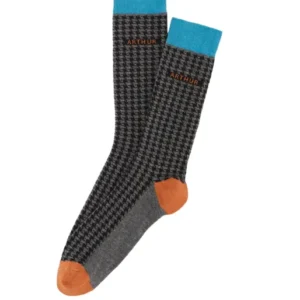 Chaussettes Homme Pied de Poule Noir 3