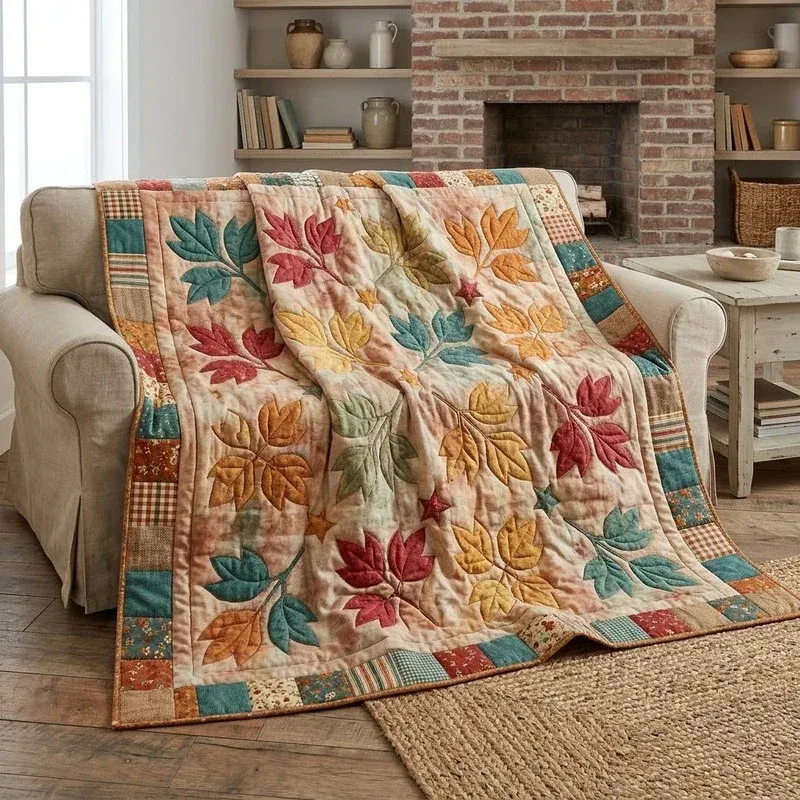 Autumn Leaves Bamboo Quilt Blanket