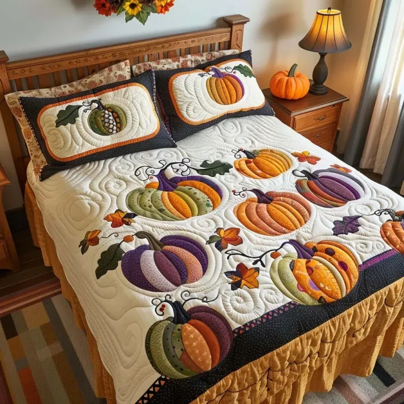 Autumn Meadow Bamboo Quilt Bedding Set