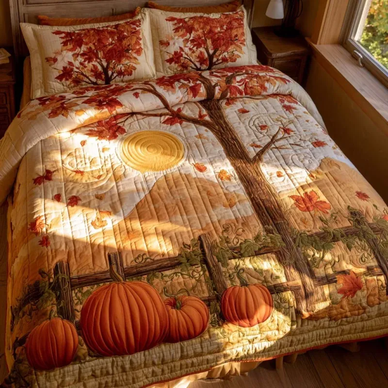 Autumn Quiet Morning Bamboo Quilt Bedding Set