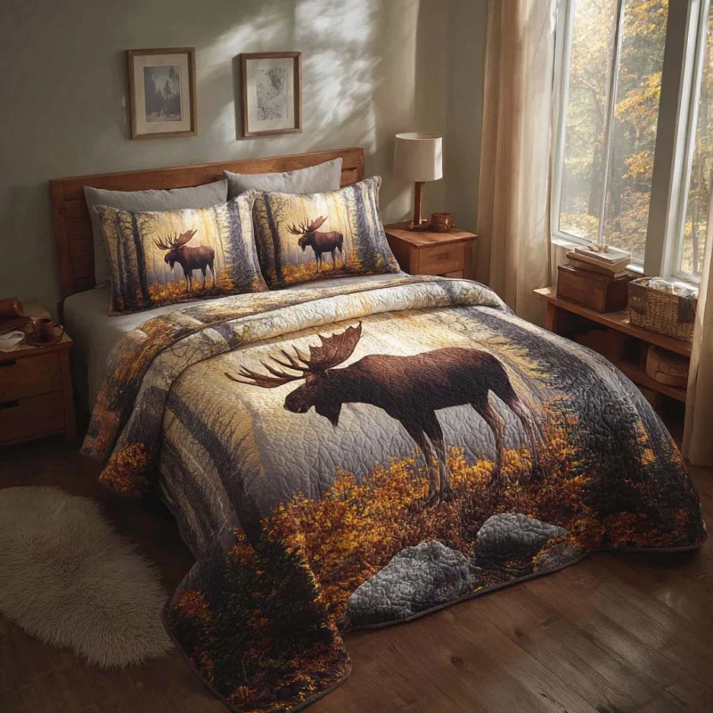 Autumn Wilderness Bamboo Quilt Bedding Set