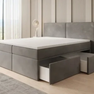 Boxspringbett Ophelia mit Schubladen in Samt