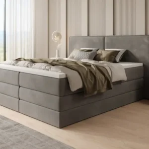 Boxspringbett Ophelia mit hochklappbarem Stauraum in Samt