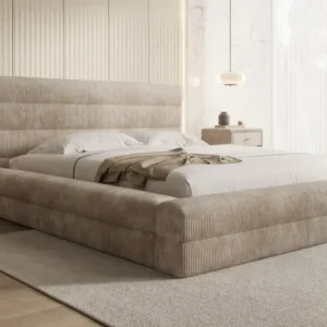 Designer Polsterbett Maren Cord mit Stauraum