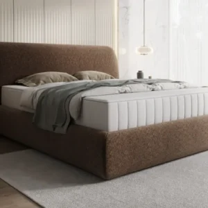 Designer Polsterbett Nella in Strukturstoff mit Stauraum