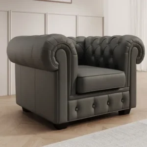 Chesterfield Sessel Royal in Echtleder