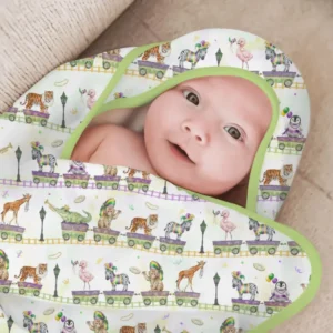 Mardi Gras Jungle Krewe Hooded Bamboo Towel Set