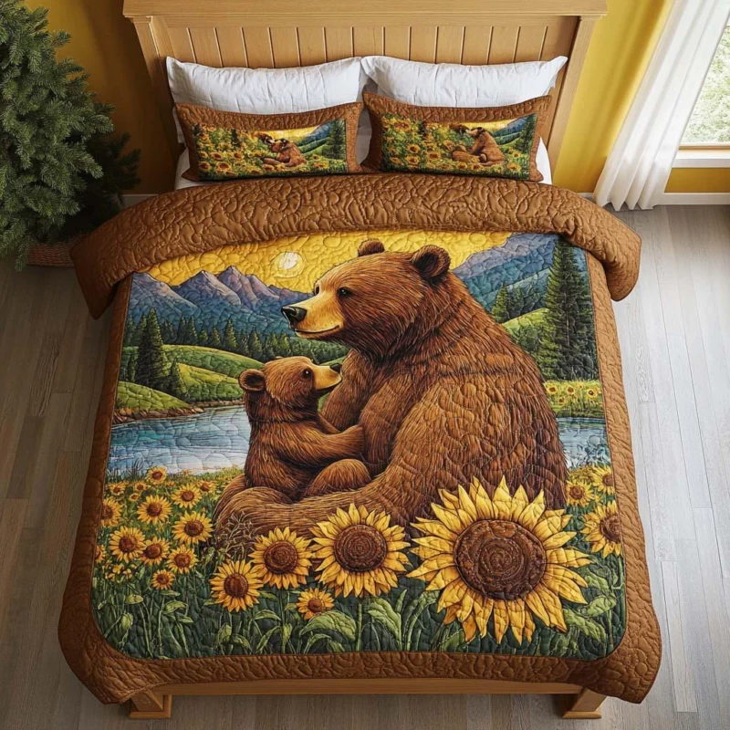 Bear Cozy Moments Bamboo Quilt Bedding Set