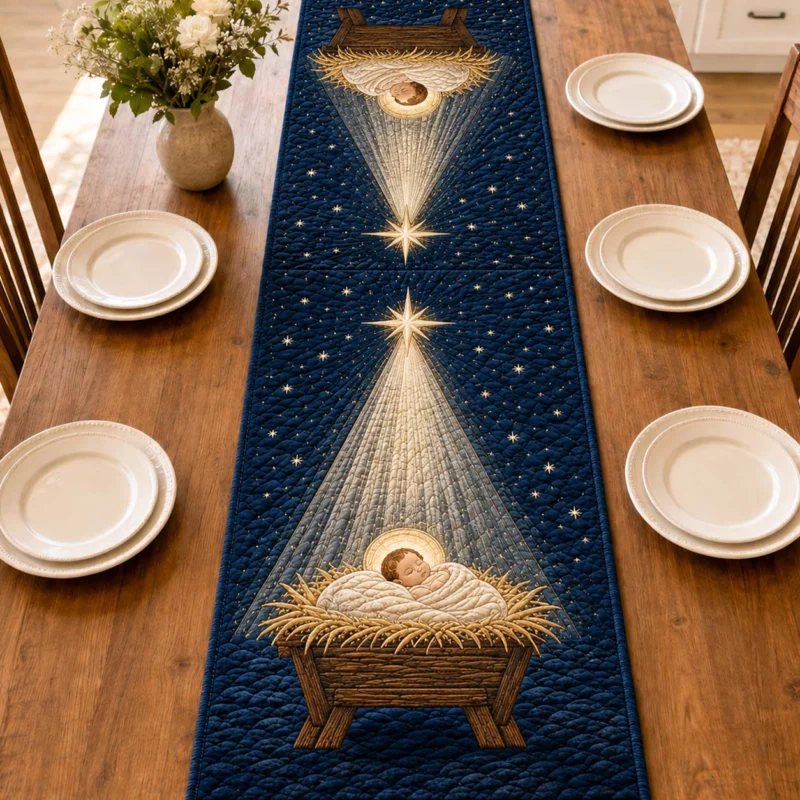 Bethlehem Star Blessing Quilt Table Runner