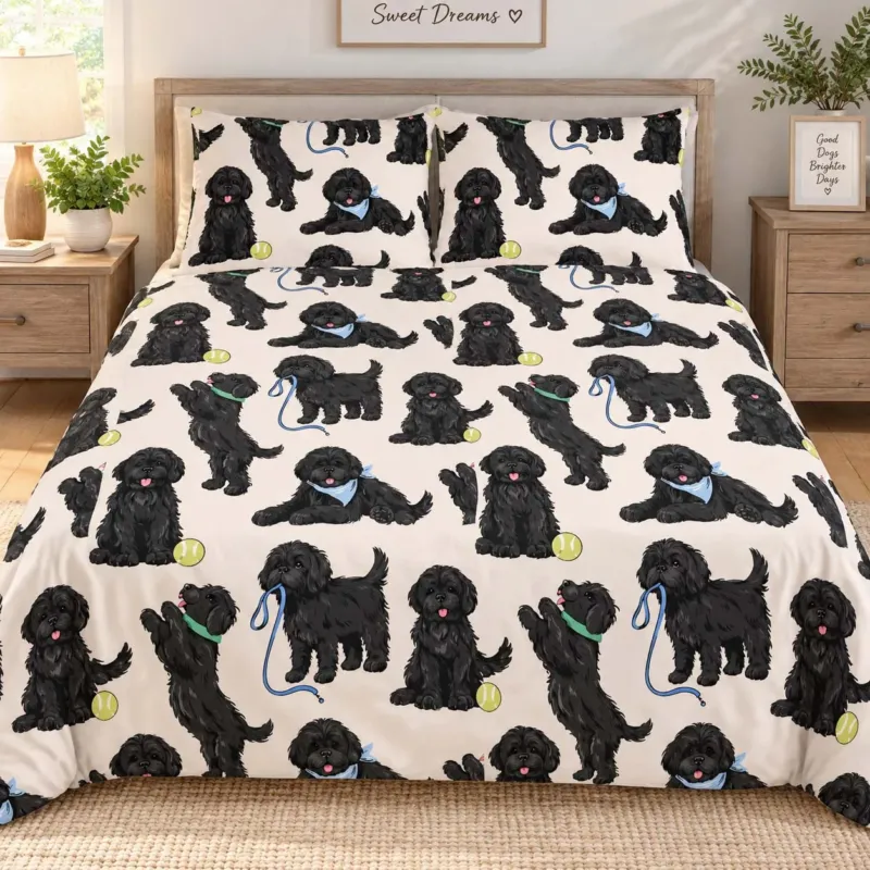 Black Dog Playtime Bamboo Bedding Set