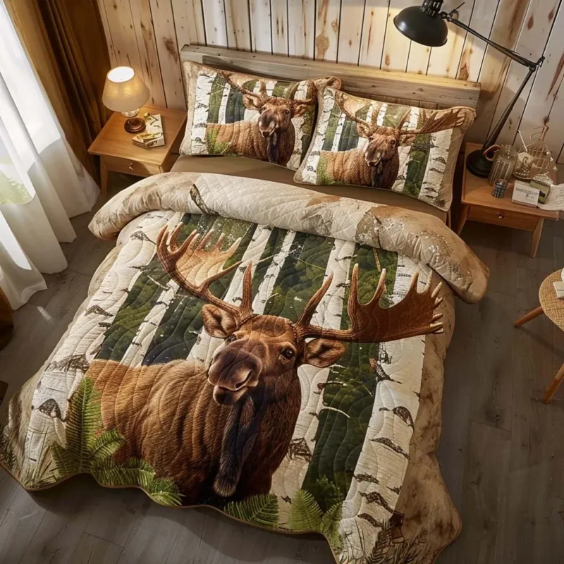Cozy Forest Bamboo Quilt Bedding Set