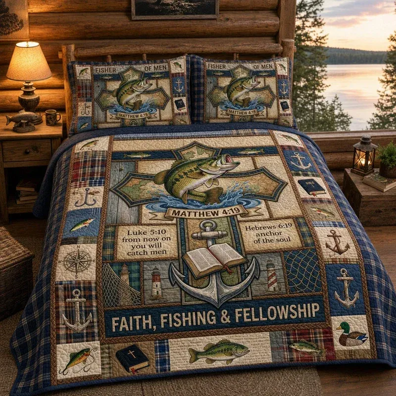 Denim Bass Bamboo Quilt Bedding Set