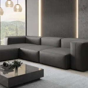 Designer Ecksofa Snug in Echtleder