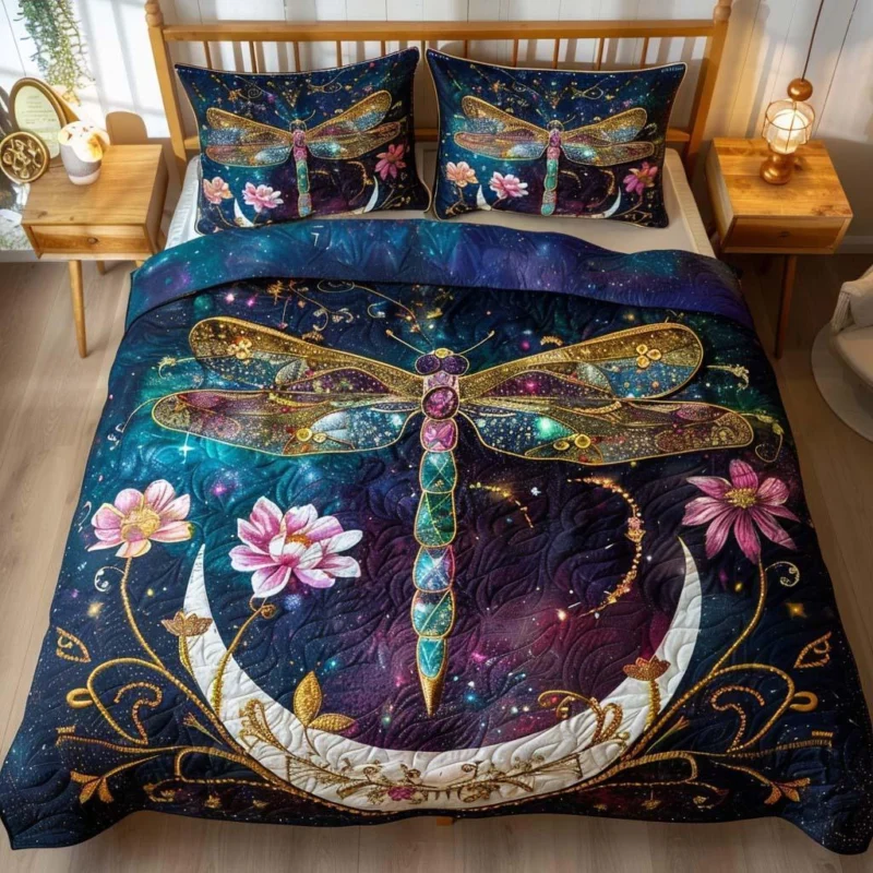 Dragonfly Tranquil Escape Bamboo Quilt Bedding Set