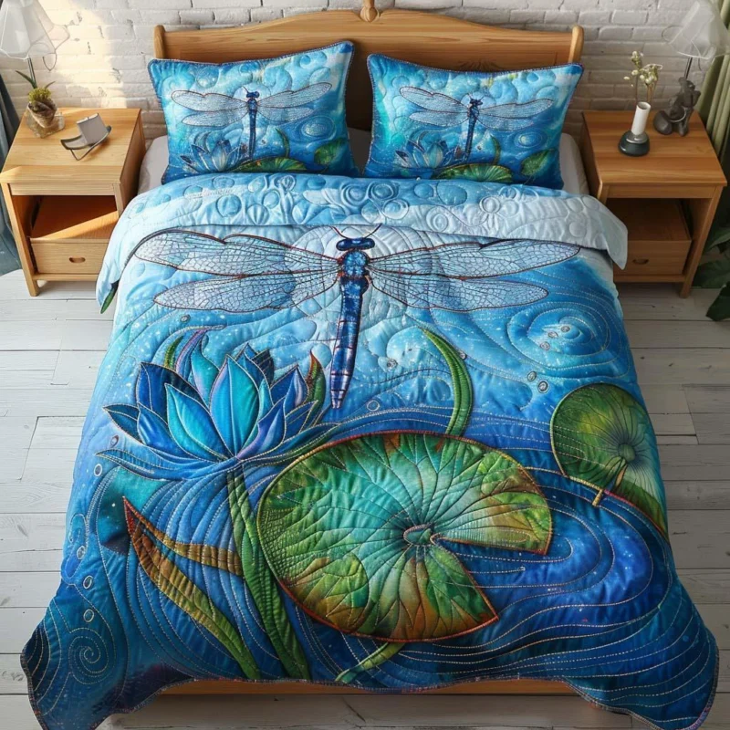 Dragonfly Whisper Dreams Bamboo Quilt Bedding Set
